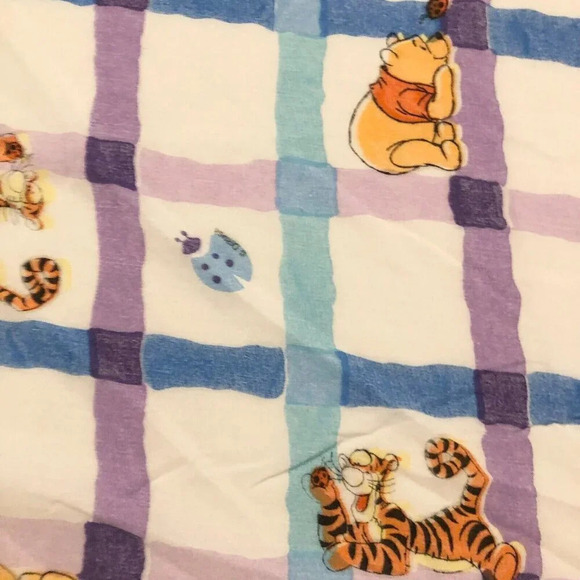 Vtg Disney Winnie  the Pooh Twin Size Flat Sheet 92x61 Tigger - Picture 15 of 16